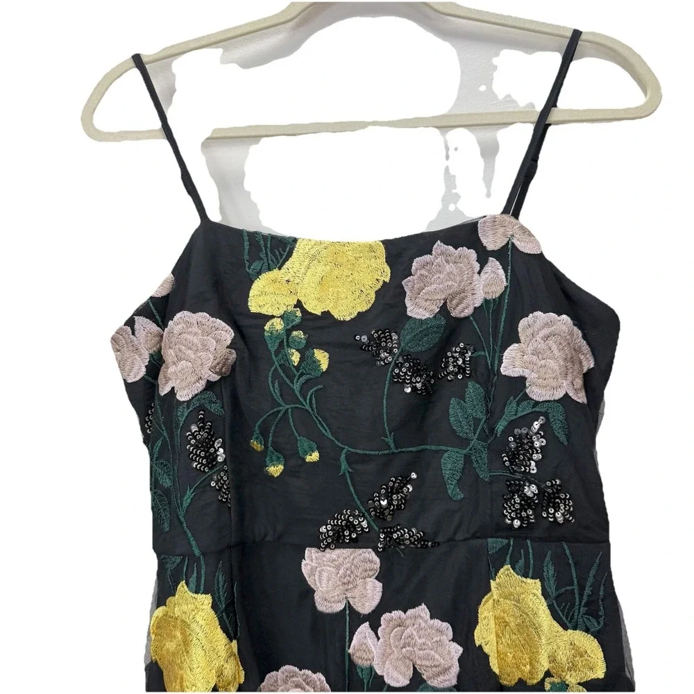 NWT Lulus Rue Colorful Floral Embroidered Sequin Bodycon Mini‎ Dress LARGE - Picture 5 of 11